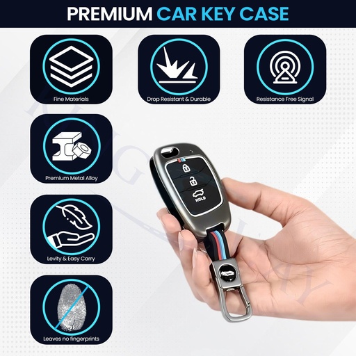 Hyundai Car Key Cover and Keychain